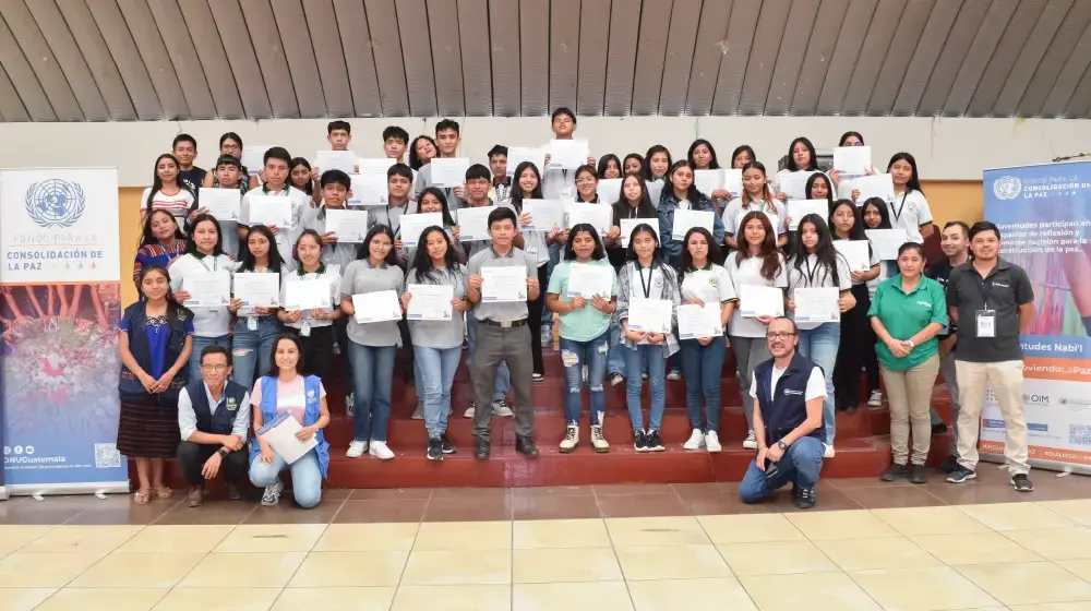 Jóvenes de San Pedro Necta y Cuilco concluyen capacitación sobre liderazgo para la paz 