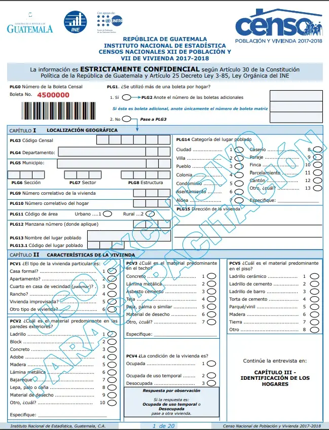 Conoce la Boleta Censal 2018 