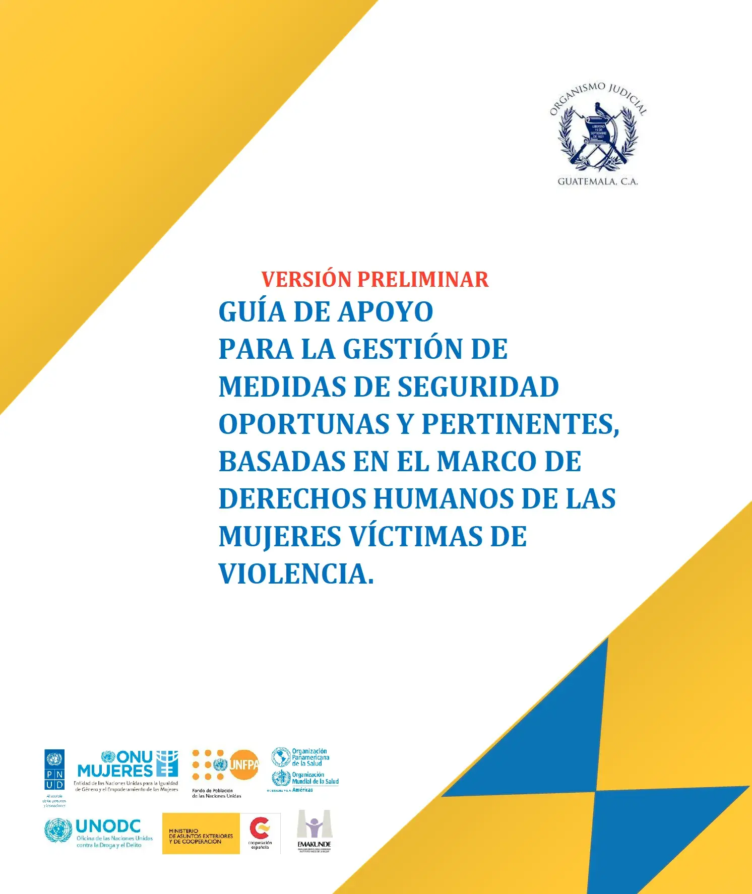 Guía de apoyo para la gestión de medidas de seguridad de mujeres víctimas de violencia