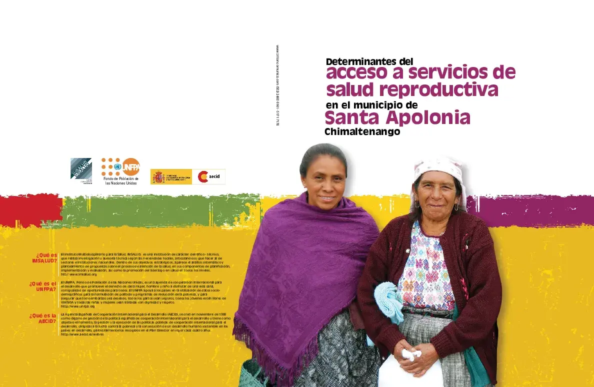 Acceso a Servicios de Salud Reproductiva Municipio de Santa Apolonia - Chimaltenango