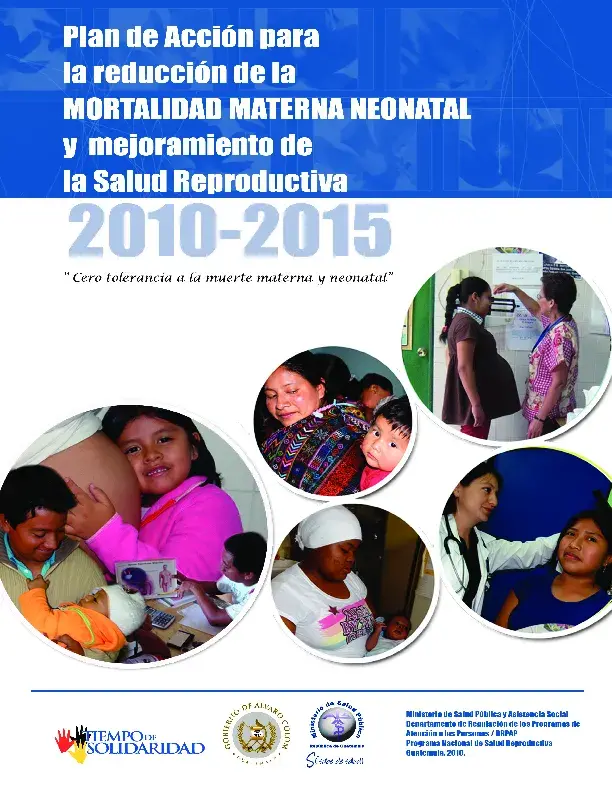 Plan de acción para la reducción de la MORTALIDAD MATERNA NEONATAL