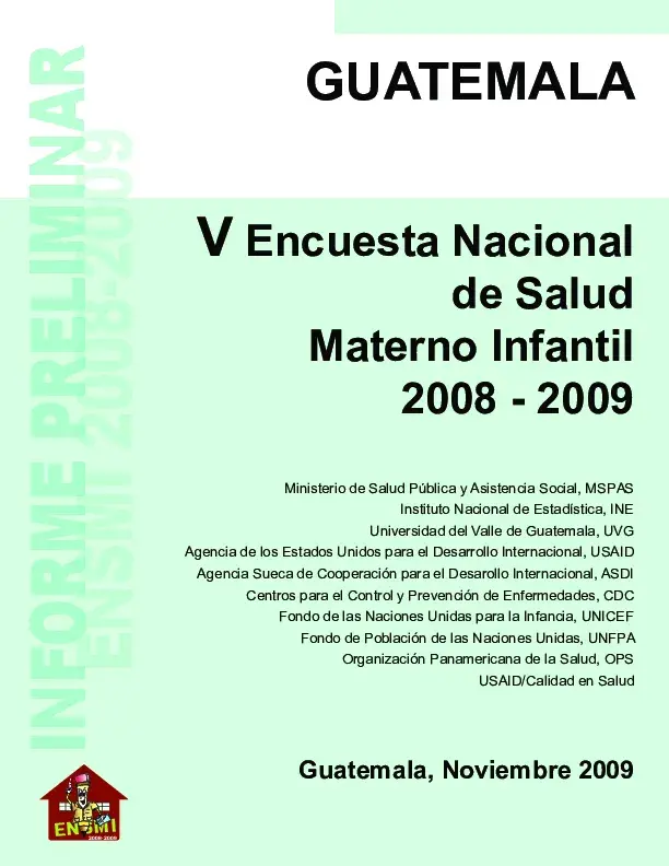 Encuesta Nacional de Salud Materno Infantil 2008 - 2009